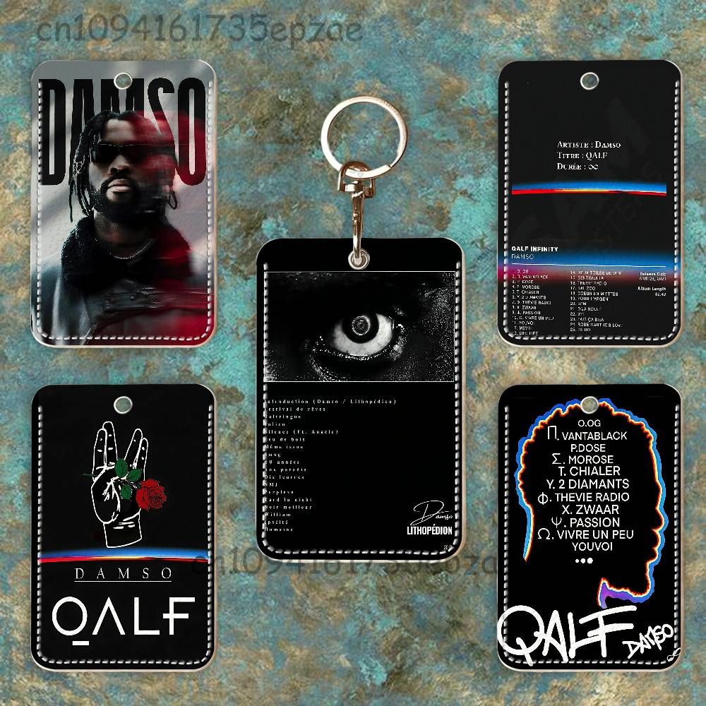 Key Holder Leather Pouch - D-Damso Qalf Rectangle Card Case Keychain