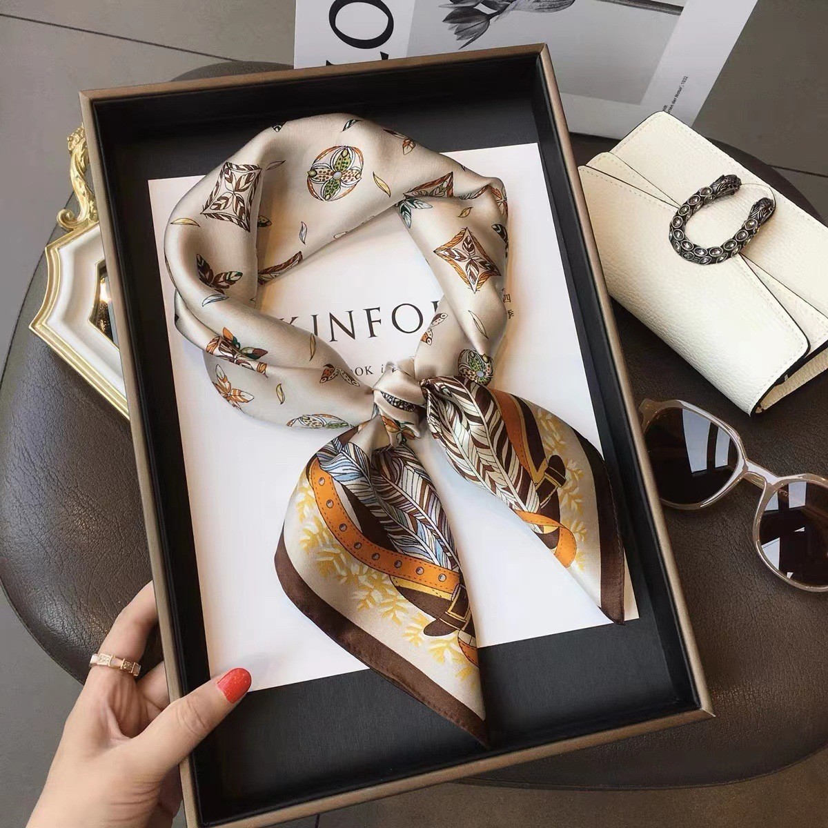 Luxury Bags Online - Luxury Fashion Print 70*70cm Silk Square