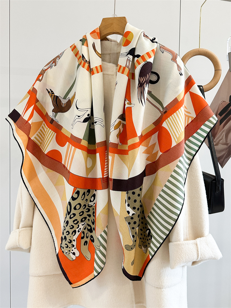 Silk Wool Scarf 135CM Large AB - đánh giá và giá Luxury Bags Hong Kong