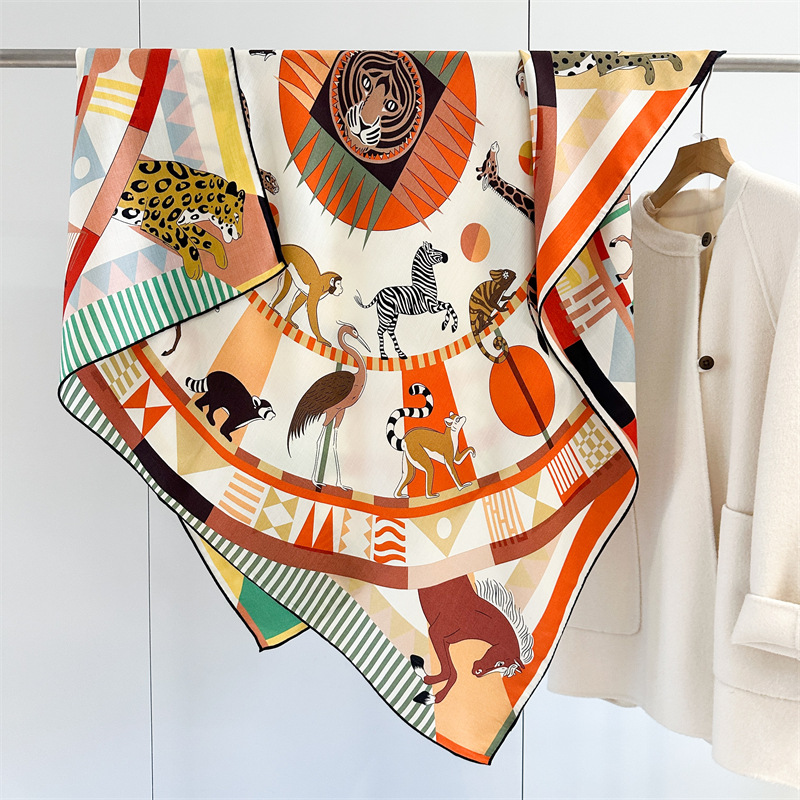 Silk Wool Scarf 135CM Large AB - đánh giá và giá Luxury Bags Hong Kong