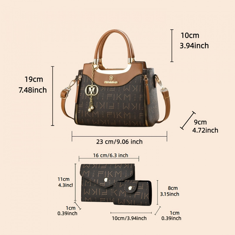 3-piece set of light luxury hi - đánh giá và giá Luxury Zipper Bags