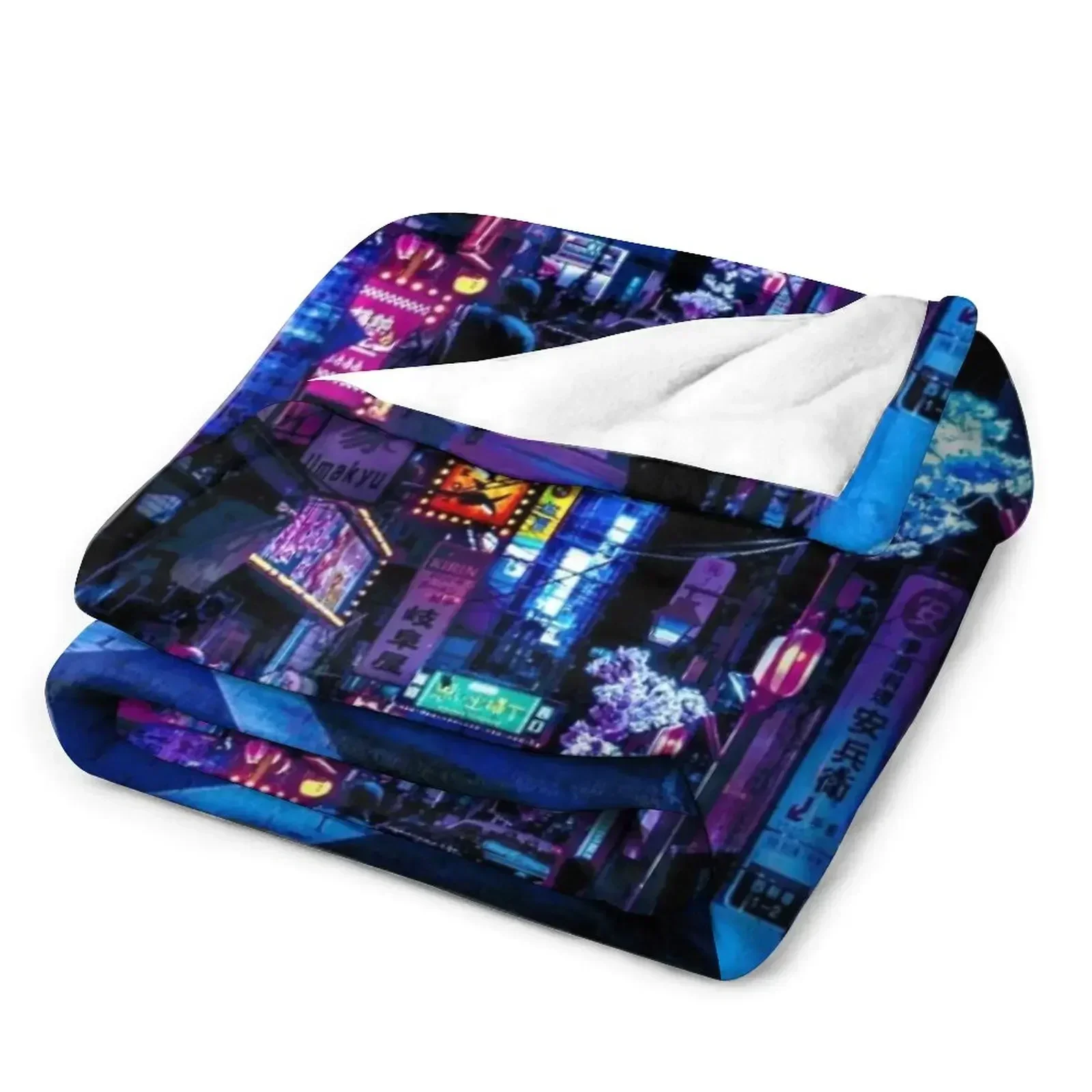 Blue Tokyo Alleys Throw Blanke - đánh giá và giá Luxury Bags Tokyo