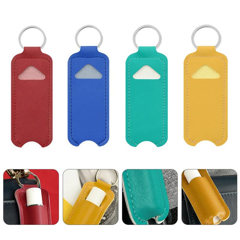 Holder Portable Lip Balm Bottl - đánh giá và giá Key Holder Leather Pouch
